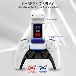 Ipega-Charger for PG-P5003 PS5 Wireless Remote Controller, Quick Charge LED Indicator Light Charging Dock for Playstation 5