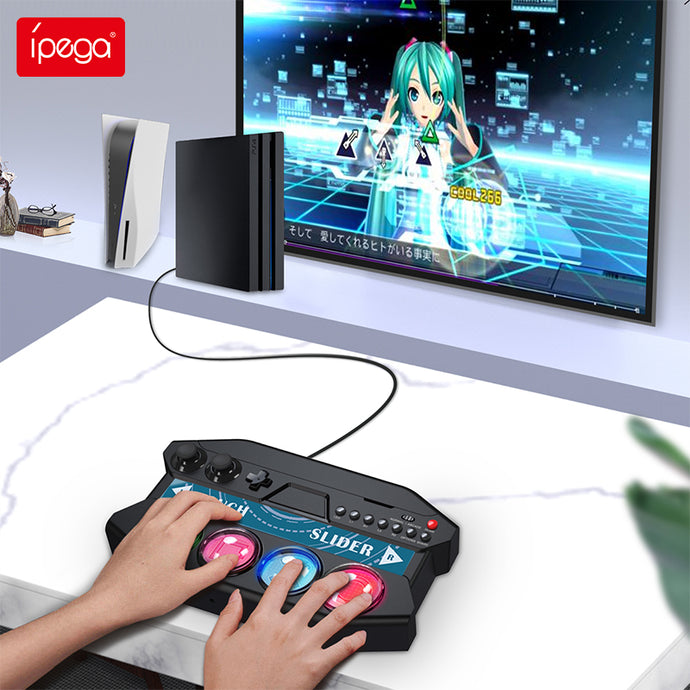 Ipega PG-P4016 PS4 PS5 Game Controller with Touch Bar LED Light for Sony Playstation 4 & 5 Game Hatsune Miku/ DIVA Future Tone DX