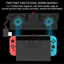 Load image into Gallery viewer, PG-9155 Cooling Fan For NS Switch Host Dual Fan Dual Mode Radiator With Dustproof Back Cover