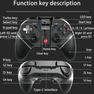 PG-9220 Wireless Game Controller Joystick Fit For Nintendo Switch PS3 Console Bluetooth-compatible Dual Vibration Gamepads BT5.0