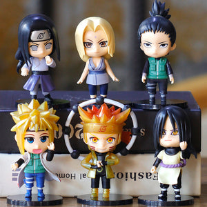 8-10cm Naruto Anime Figures Model Q Version Naruto Sasuke Kakashi Igaara Itachi Sakura Figurine