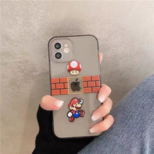 Load image into Gallery viewer, Super Mario Bros Transparent Phone Case For iPhone 13 12 11 Pro Max Mini XR XS MAX 8 X 7 SE 2020 Back Cover