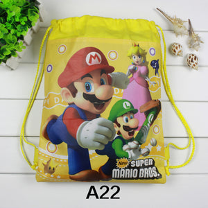 Super Mario cartoon non-woven fabric drawstring bag